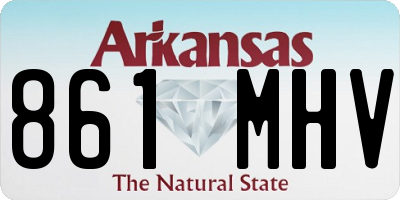 AR license plate 861MHV