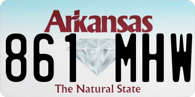 AR license plate 861MHW