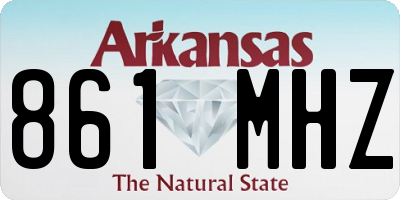 AR license plate 861MHZ