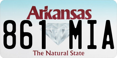 AR license plate 861MIA
