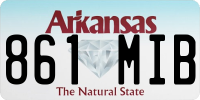 AR license plate 861MIB