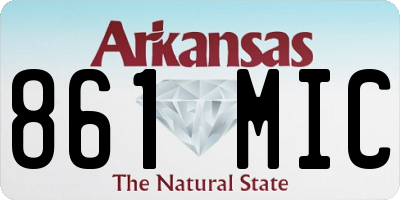 AR license plate 861MIC