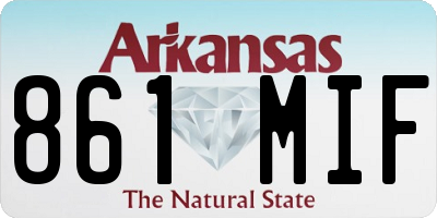 AR license plate 861MIF
