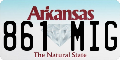 AR license plate 861MIG