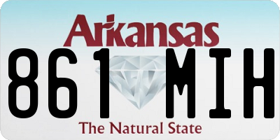 AR license plate 861MIH