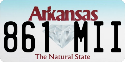 AR license plate 861MII