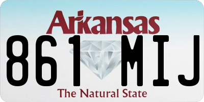 AR license plate 861MIJ