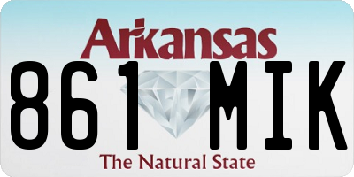 AR license plate 861MIK