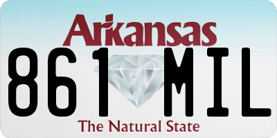 AR license plate 861MIL