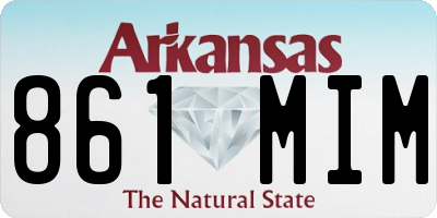 AR license plate 861MIM