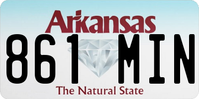 AR license plate 861MIN