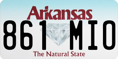 AR license plate 861MIO