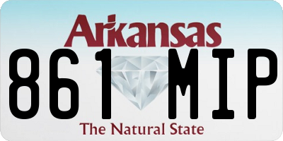 AR license plate 861MIP