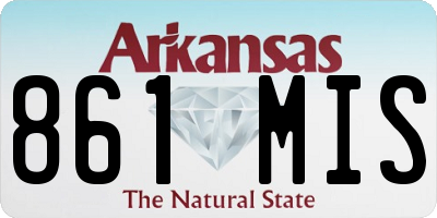 AR license plate 861MIS