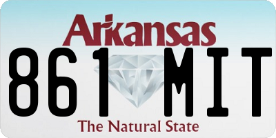 AR license plate 861MIT