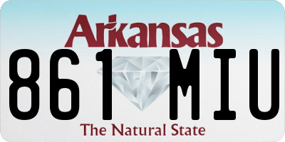 AR license plate 861MIU