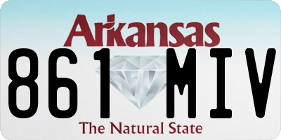 AR license plate 861MIV