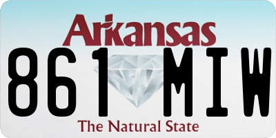 AR license plate 861MIW