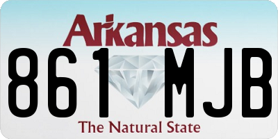 AR license plate 861MJB