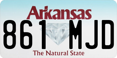 AR license plate 861MJD