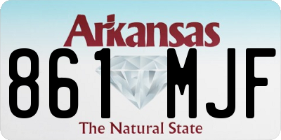 AR license plate 861MJF