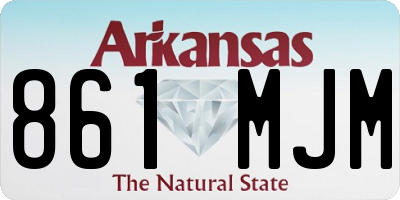 AR license plate 861MJM