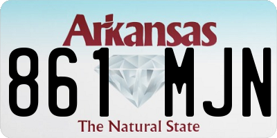 AR license plate 861MJN