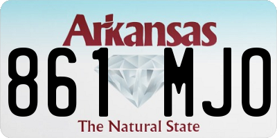 AR license plate 861MJO