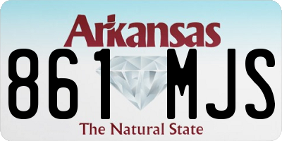 AR license plate 861MJS
