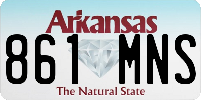 AR license plate 861MNS