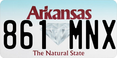 AR license plate 861MNX
