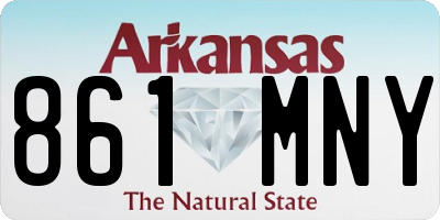 AR license plate 861MNY