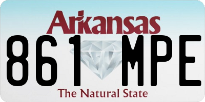 AR license plate 861MPE