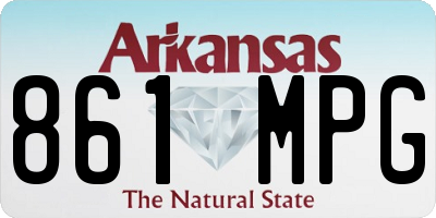 AR license plate 861MPG