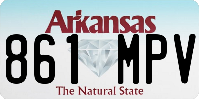 AR license plate 861MPV
