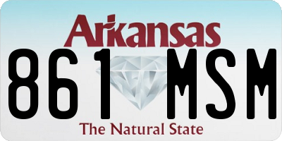 AR license plate 861MSM