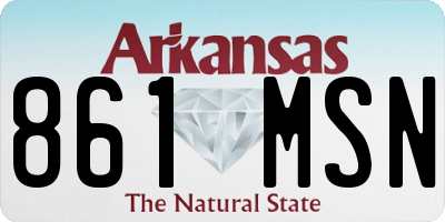 AR license plate 861MSN