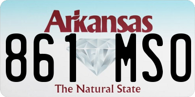 AR license plate 861MSO