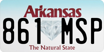 AR license plate 861MSP