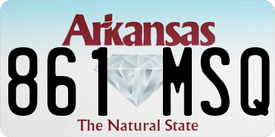 AR license plate 861MSQ