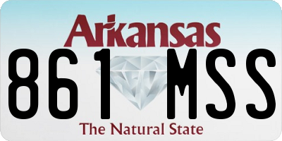 AR license plate 861MSS