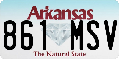 AR license plate 861MSV