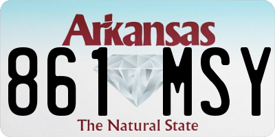 AR license plate 861MSY