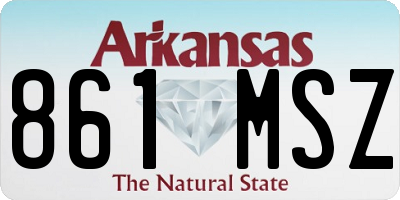 AR license plate 861MSZ