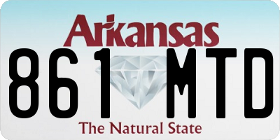 AR license plate 861MTD