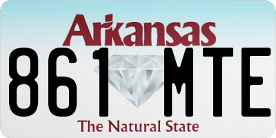 AR license plate 861MTE