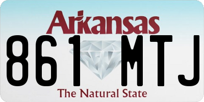 AR license plate 861MTJ