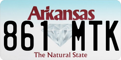 AR license plate 861MTK