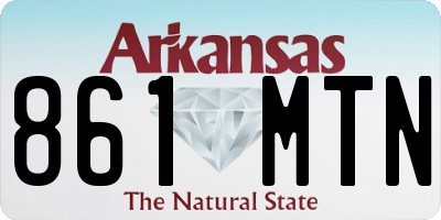 AR license plate 861MTN