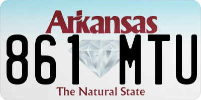 AR license plate 861MTU